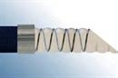 Flexible en PTFE (Teflon) convoluté avec spirale en inox et tresse en polypropylène  Vide-Pression